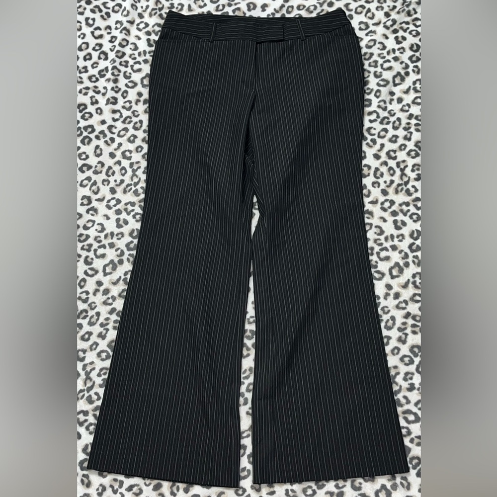 George Pinstriped Flare Leg Pants